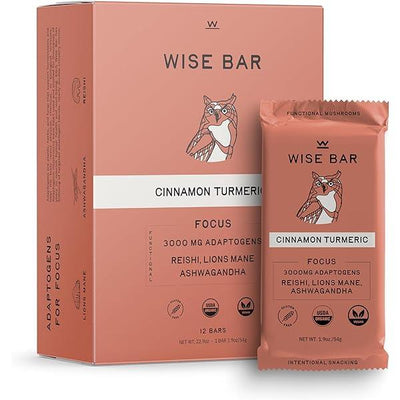 Wise Bar - Bar Organic Cinnamon Turmeric - Case Of 12 - 1.4 Ounces - Orca Market