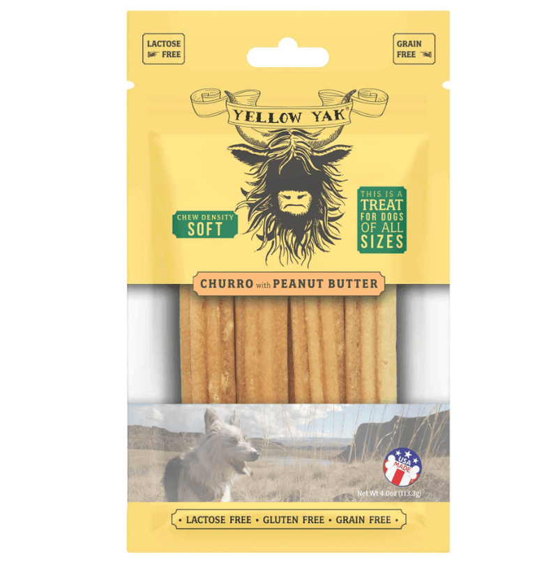 Yellow Yak - Churro Peanut Butter Soft Dental Chew - Case Of 6-4 Oz - Orca Market