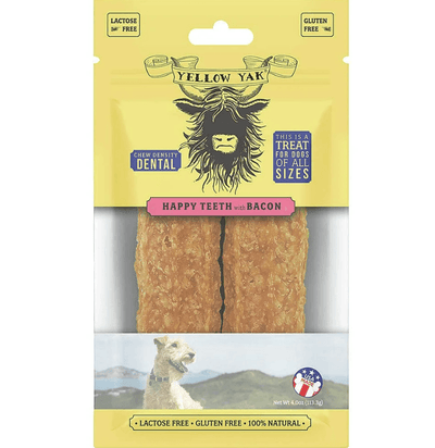 Yellow Yak - Happy Teeth Bacon Dent Chew - Case Of 5-4 Oz - Orca Market