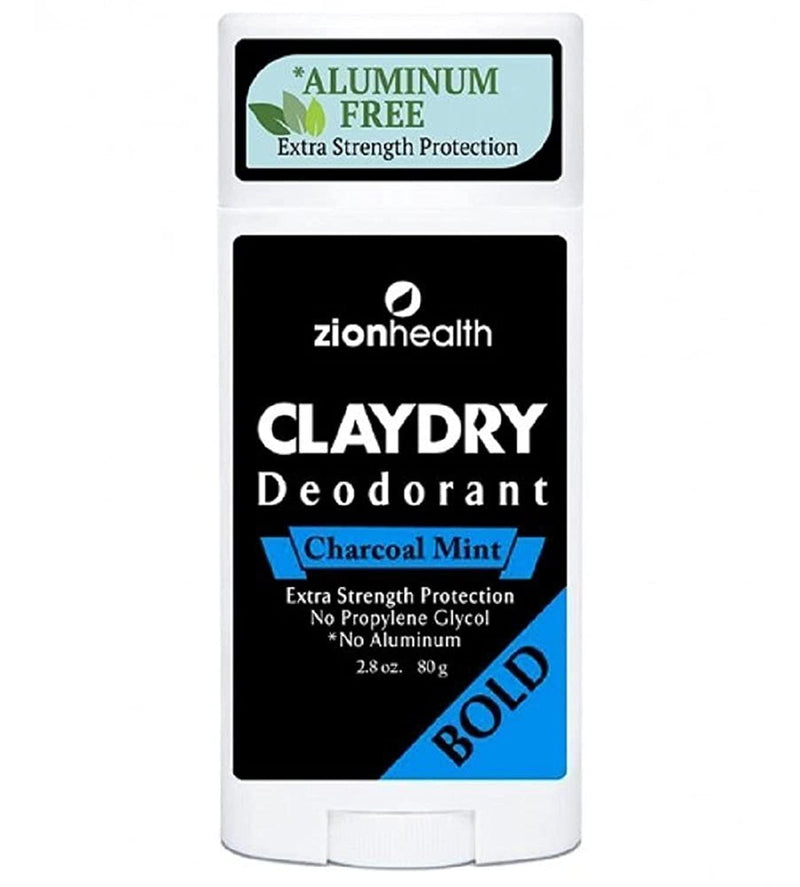 Zion Health - Clay Dry Deodorant Charcoal Mint Bold - 1 Each - 2.8 Oz - Orca Market