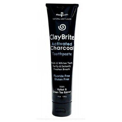 Zion Health - Toothpaste Claybrite Charcoal - 1 Each - 4 Oz - Orca Market