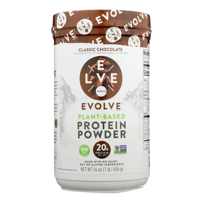 Evolve Real Plant-powered Classic Chocolate Flavor Protein Powder - 1 Each - 16 Oz - Orca Market