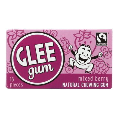 Glee Gum Chewing Gum - Triple Berry - Case Of 12 - 16 Pieces - Orca Market