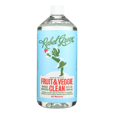 Rebel Green Clean Refill - Fruit And Veggie - Case Of 12 - 34 Fl Oz - Orca Market