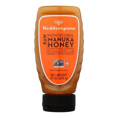 Wedderspoon - Manuka Honey Raw Squeeze Bottle - Case Of 6 - 12 Oz - Orca Market