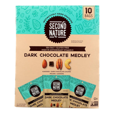 Second Nature - Nut Medley Dark Chocolate - Case Of 4-10/1.25 - Orca Market