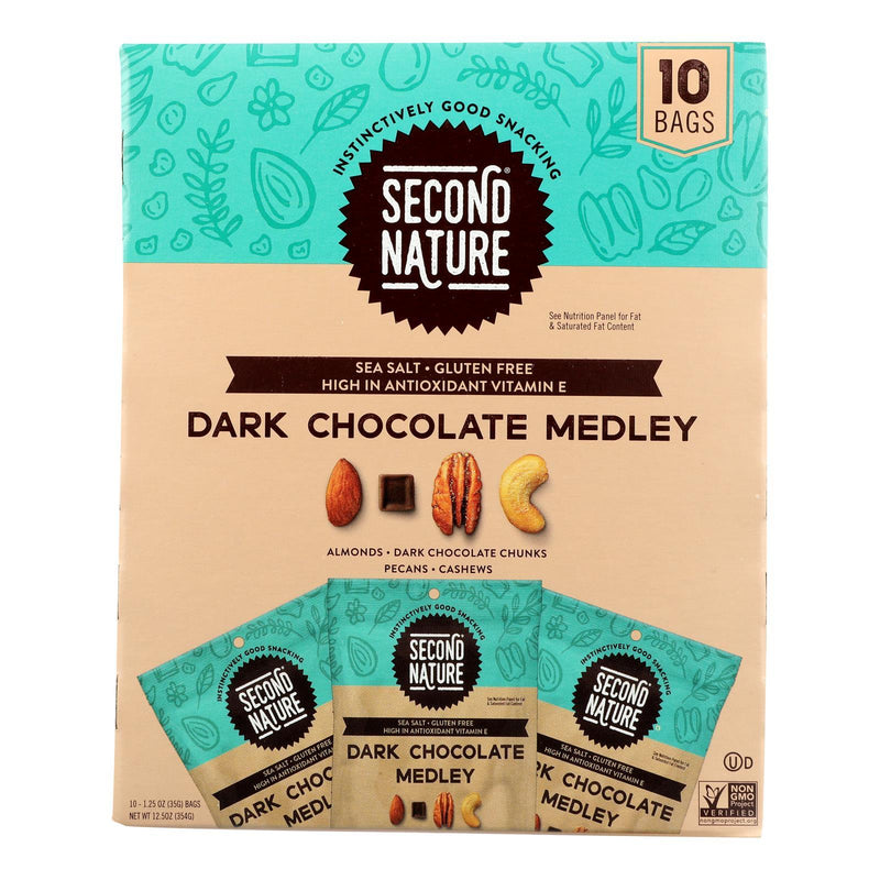 Second Nature - Nut Medley Dark Chocolate - Case Of 4-10/1.25 - Orca Market