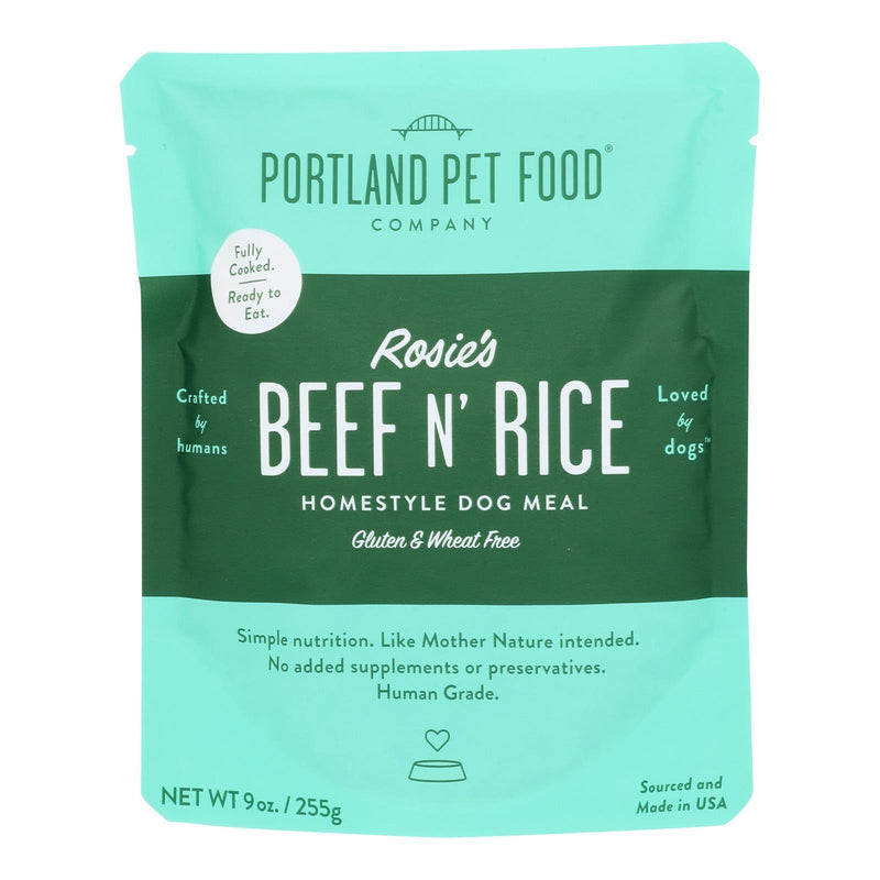 Portland Pet Food Company - Dog Meal Hmstyl Beef Rice - Case Of 8-9 Oz - Orca Market