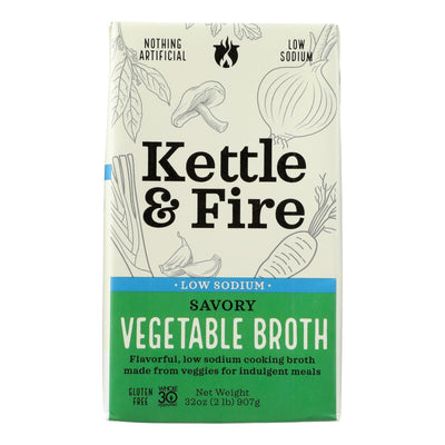 Kettle And Fire - Broth Veg Low Sodium - Case Of 6-32 Oz - Orca Market