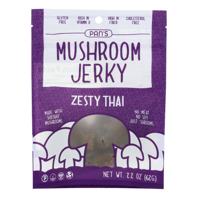 Pan's - Mushroom Jerky Zesty Thai - Case Of 6-2.2 Oz - Orca Market