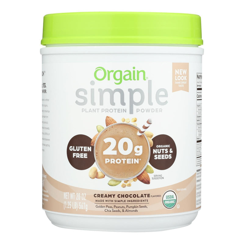 Orgain - Plant Protein Powder Cream Chocolate - 1 Each-1.25 Lb - Orca Market