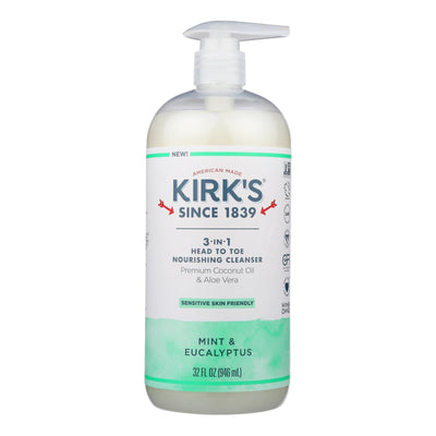 Kirk's Natural - 3-in-1 Cleanser Euclypt Mint - 1 Each-32 Fz - Orca Market