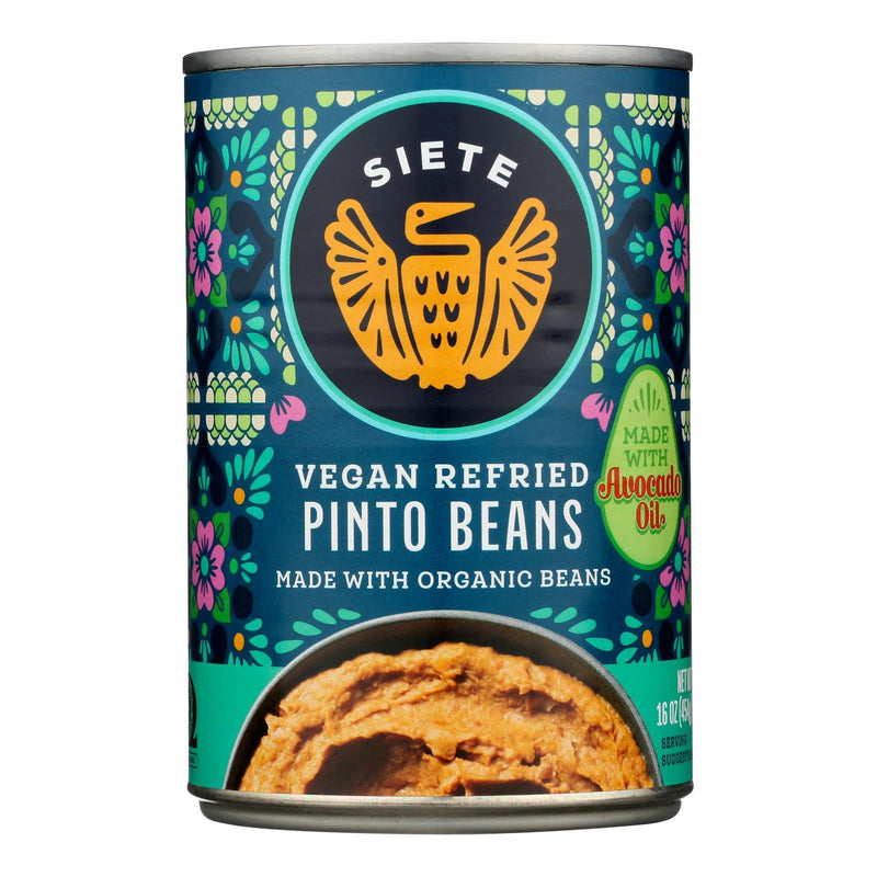 Siete - Beans Pinto Refried - Case Of 12-16 Oz - Orca Market