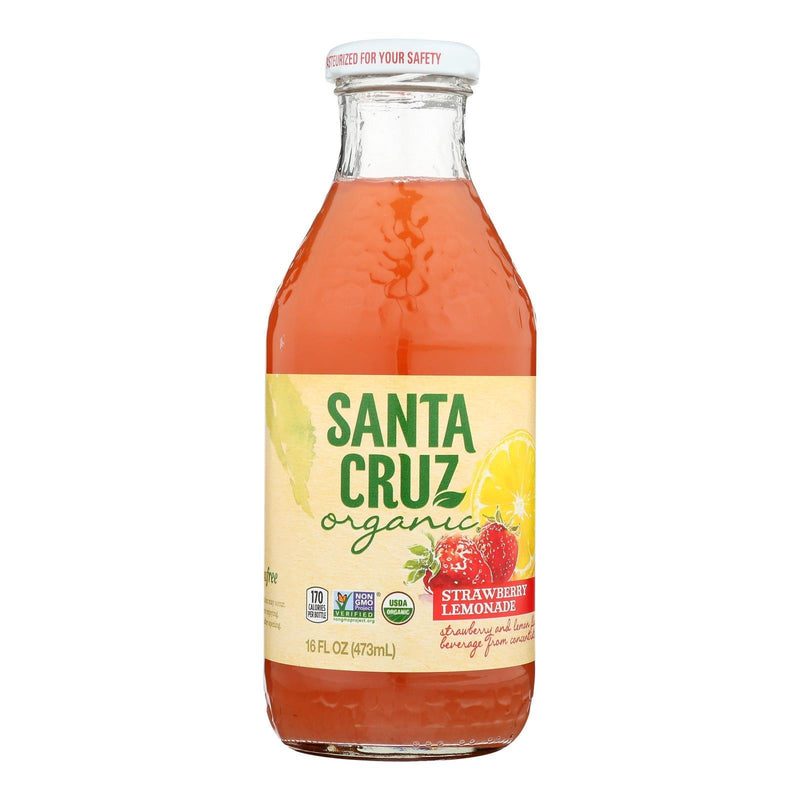 Santa Cruz Organic - Lemonade Strawberry - Case Of 8-16 Oz - Orca Market