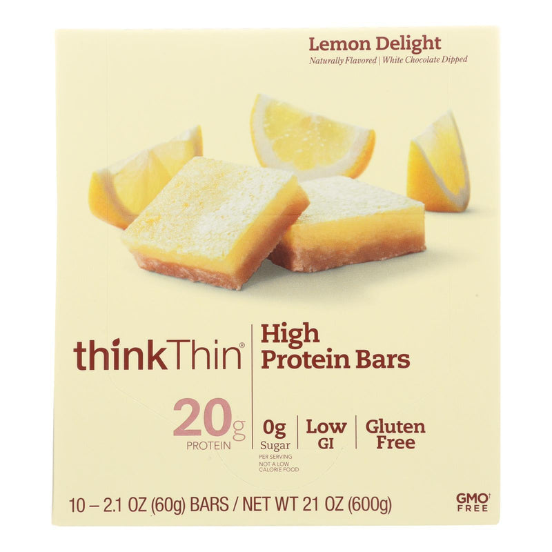 Think! Thin Lemon Delight High Protein Bars - Case Of 10 - 2.1 Oz - Orca Market