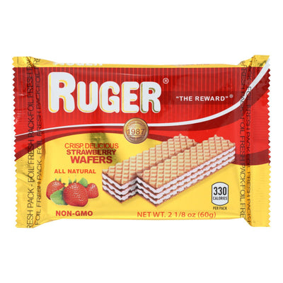 Ruger Wafers, Strawberry - Case Of 12 - 2.125 Oz - Orca Market