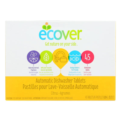 Ecover Automatic Dishwasher Tablets - Citrus - 45 Count - Case Of 5 - Orca Market