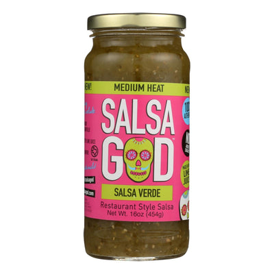 Salsa God Medium Salsa Verde - Case Of 6 - 16 Oz - Orca Market