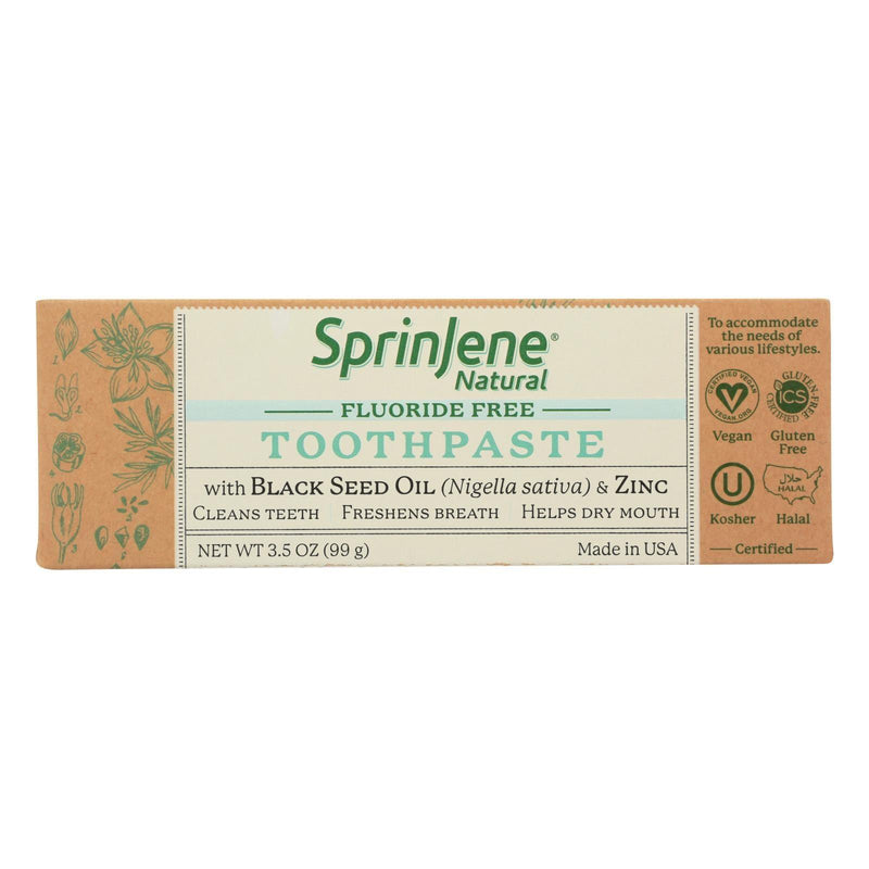 Sprinjene Natural - Toothpaste W/o Fluoride - 1 Each - 3.5 Oz - Orca Market