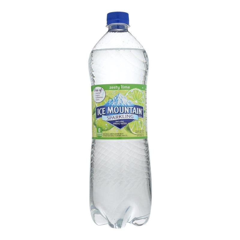 Ice Mountain - Sparkling Water - Zesty Lime - Case Of 12 - 33.8 Fl Oz. - Orca Market