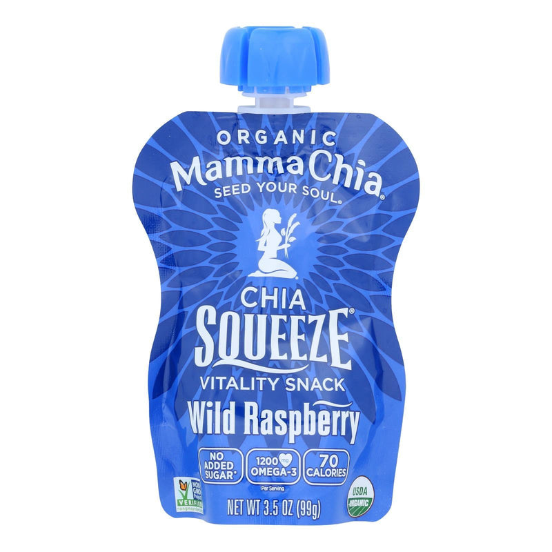 Mamma Chia Wild Raspberry Organic Vitality Snack - Case Of 16 - 3.5 Oz. - Orca Market