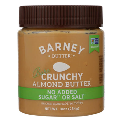 Barney Butter Almond Butter - Bare Crunchy - Case Of 6 - 10 Oz. - Orca Market