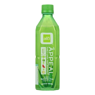 Alo Original Appeal Aloe Vera Juice Drink - Pomelo Lemon And Pink Grapefruit - Case Of 12 - 16.9 Fl Oz. - Orca Market