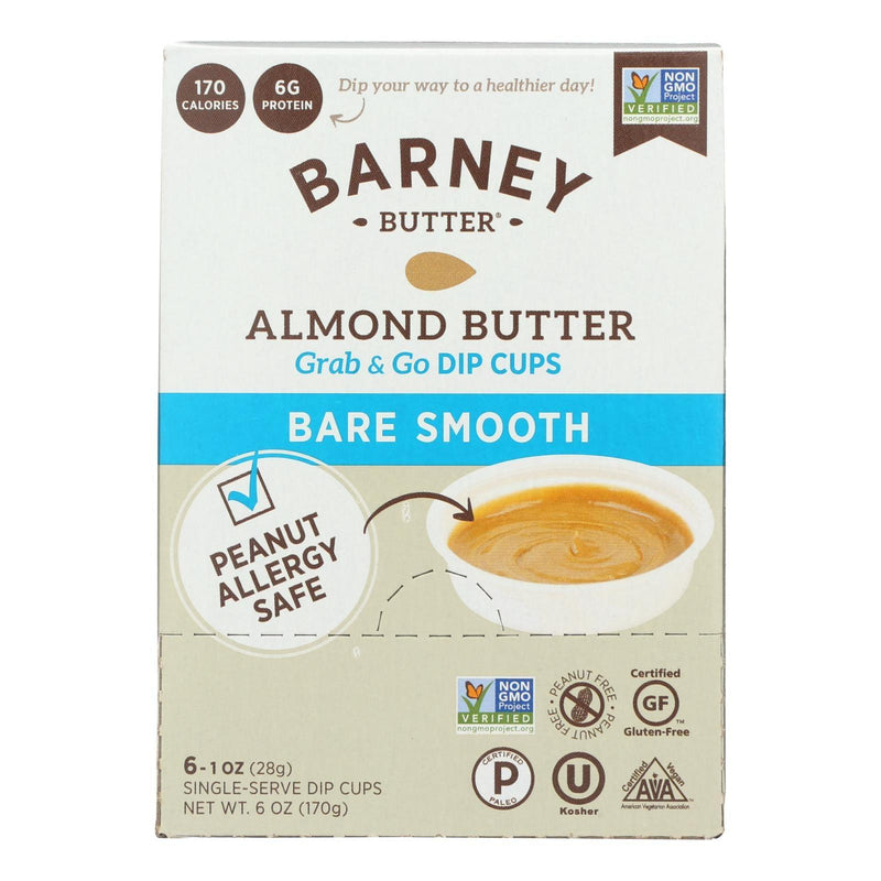 Barney Butter Bare Smooth Almond Butter Dip Cups - Case Of 6 - 6/1 Oz - Orca Market