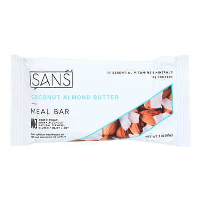 Sans - Meal Bar Coconut Almn Butter - Case Of 12-3 Oz - Orca Market