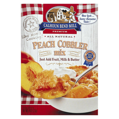 Calhoun Bend Mix - Peach Cobbler - Case Of 6 - 8 Oz - Orca Market