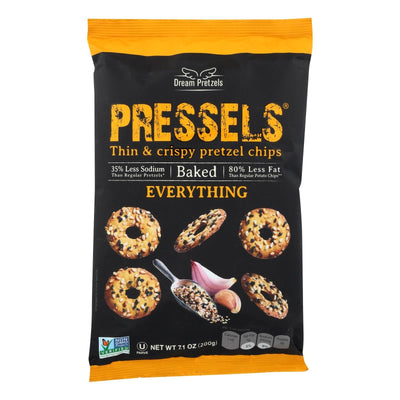 Pressels Pretzel Chips - Everything - Case Of 12 - 7.1 Oz. - Orca Market