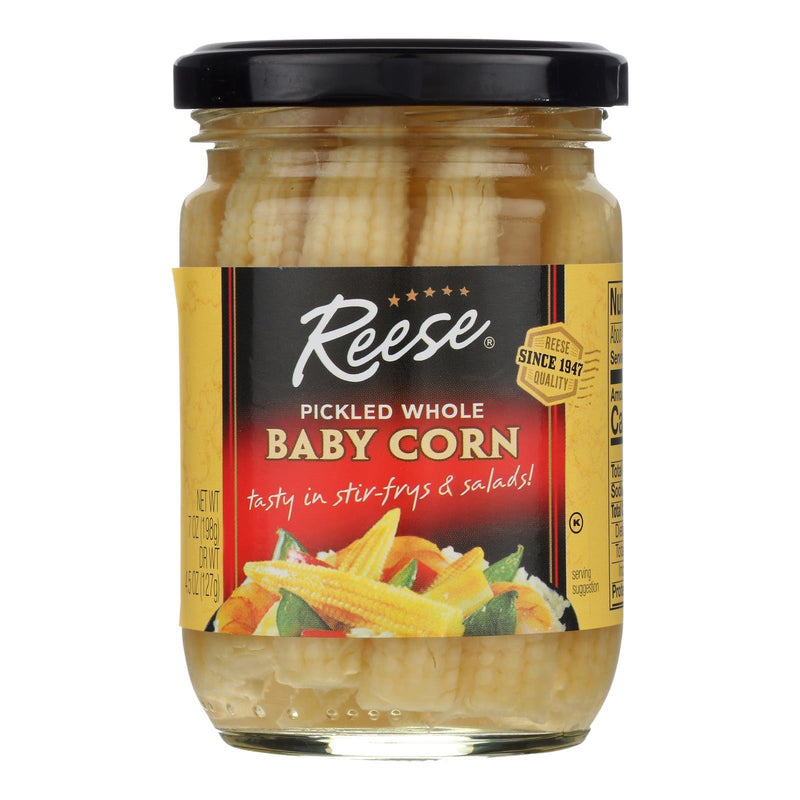 Reese Pickled Whole Baby Corn - Case Of 12 - 7 Oz - Orca Market