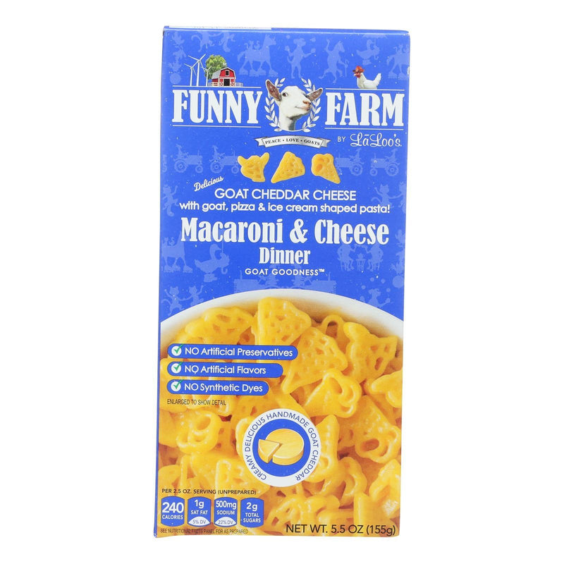 Funny Farm Goat Cheddar Cheese Macaroni & Cheese Dinner - Case Of 8 - 5.5 Oz - Orca Market