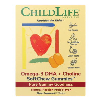 Childlife Essentials - Dha+choline Omega3 Soft Melts - 1 Each-27 Tab - Orca Market