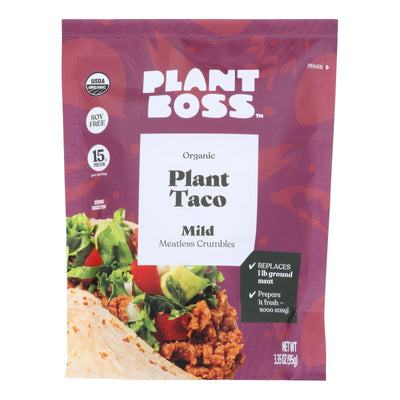 Plant Boss - Meatless Crumble Mild Taco - Case Of 6-3.35 Oz - Orca Market