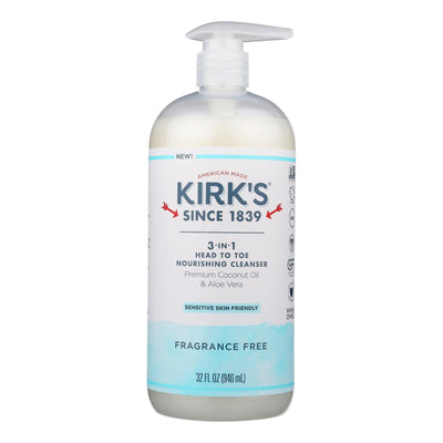 Kirk's Natural - 3-in-1 Cleanser Frag Free - 1 Each-32 Fz - Orca Market