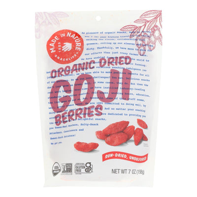 Made In Nature - Goji Berries Dried - Case Of 6-7 Oz - Orca Market