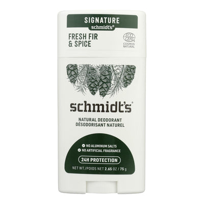 Schmidts - Deodorant Frsh Fir & Spice Stk - 1 Each-2.65 Oz - Orca Market