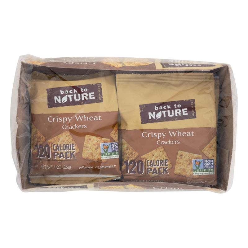 Back To Nature Crispy Wheat Crackers - Safflower Oil And Sea Salt - Case Of 4 - 1 Oz. - Orca Market