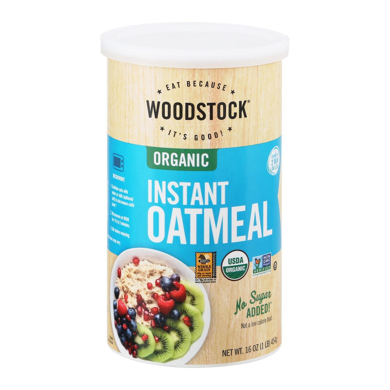 Woodstock Organic Instant Oatmeal - Case Of 12 - 16 Oz - Orca Market