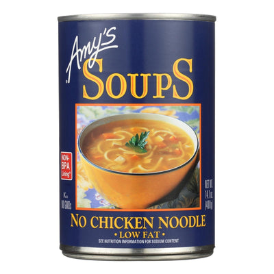 Amy's - Organic Low Fat No-chicken Nooodle Soup - Case Of 12 - 14.1 Oz - Orca Market