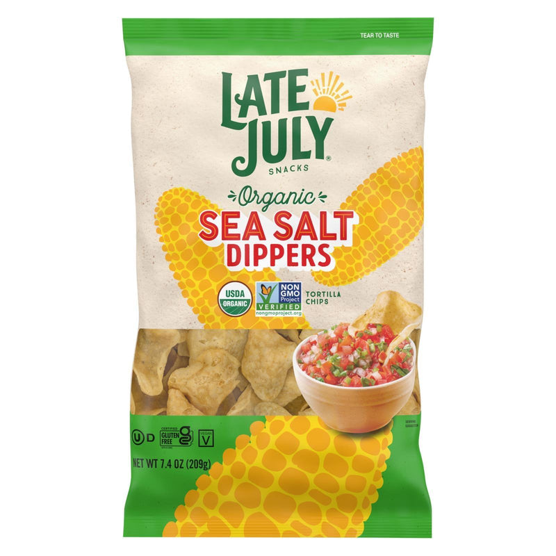 Late July Snacks - Tortilla Chips Dipper Sea Salt - Case Of 9 - 7.4 Oz - Orca Market