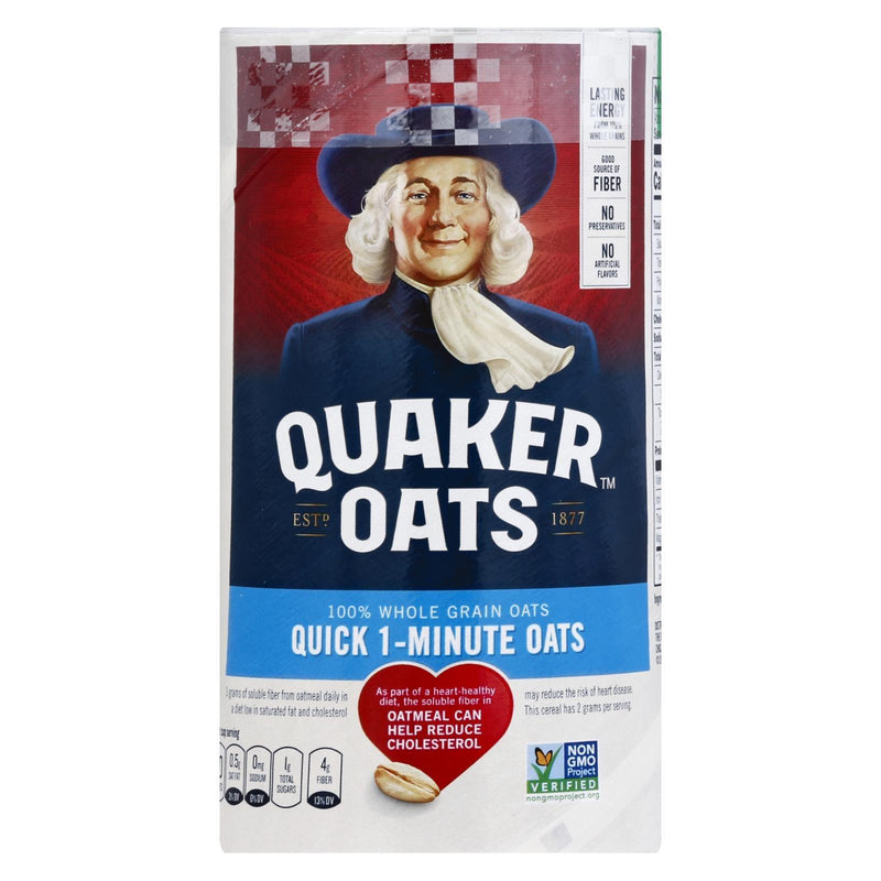 Quaker 100% Natural Whole Grain Oatmeal - Case Of 12 - 18 Oz - Orca Market