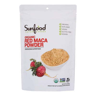 Sunfood - Maca Powder Organic Red - 1 Each-8 Oz - Orca Market