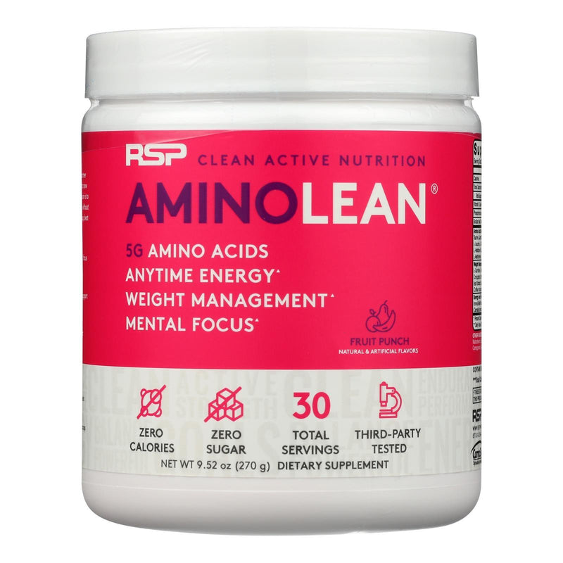 Rsp Nutrition - Aminolean Fruit Punch - 1 Each-9.52 Oz - Orca Market