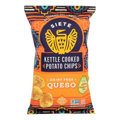 Siete - Kettle Chip Queso - Case Of 6-5.5 Oz - Orca Market