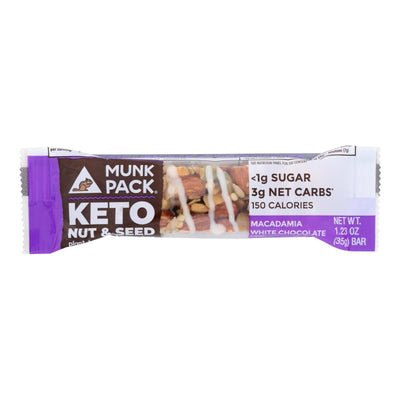 Munk Pack - Bar Macadamia White Chocolate Keto- Case Of 12-1.23 Oz - Orca Market