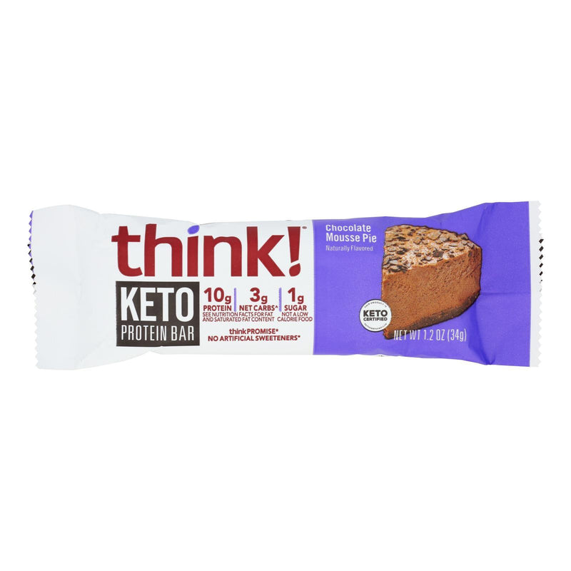 Think! - Protein Bar Kto Chocolate Mous Pie - Case Of 10-1.2 Oz - Orca Market