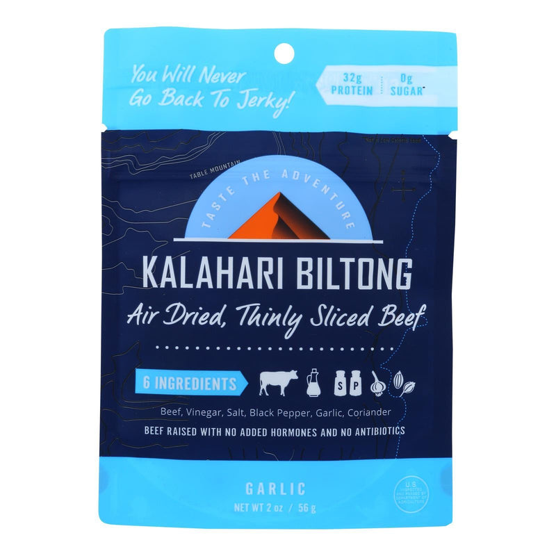 Kalahari Biltong Garlic Air-dried Sliced Beef - Case Of 8 - 2 Oz - Orca Market