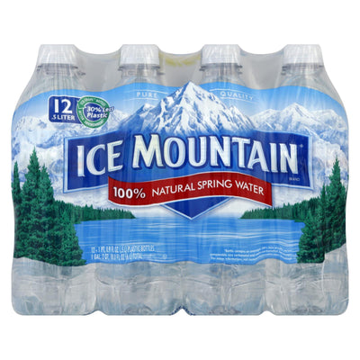 Ice Mountain - Natural Spring Water - Case Of 2 - 12/16.9 Fl Oz. - Orca Market